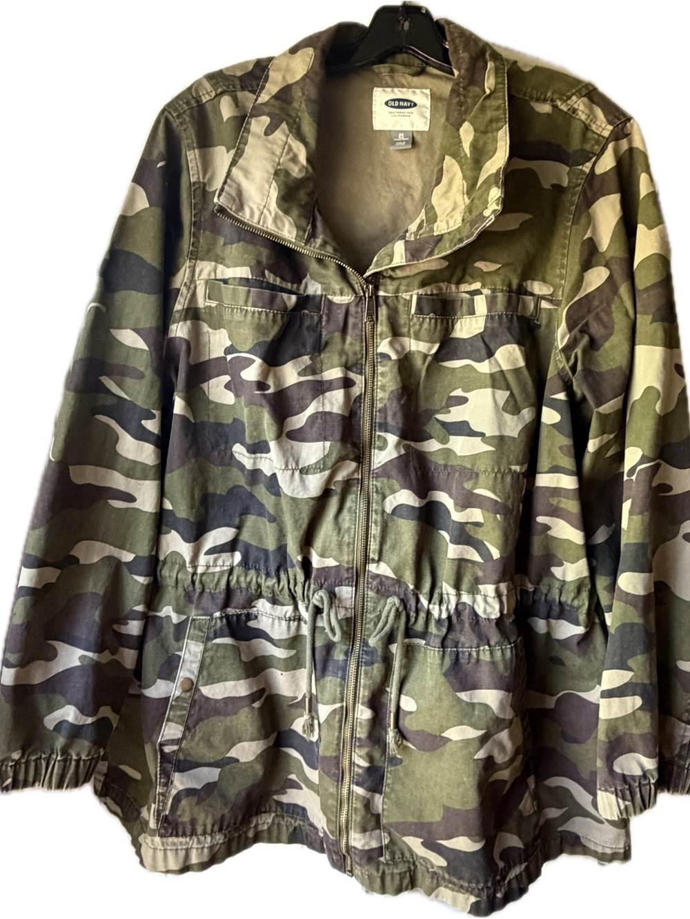 Old Navy Green Camouflage Jacket; size 3X